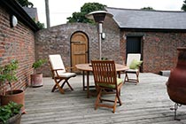 Decking area in your private garden Decking area in your private garden