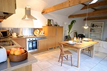 Open plan kitchen and living area at Earlscroft Farm